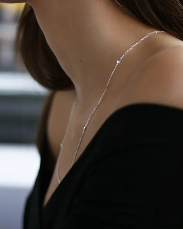 Loving Heart drop full necklace silver