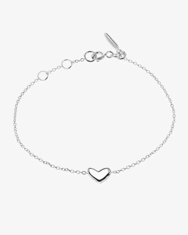 Loving Heart medium single bracelet silver