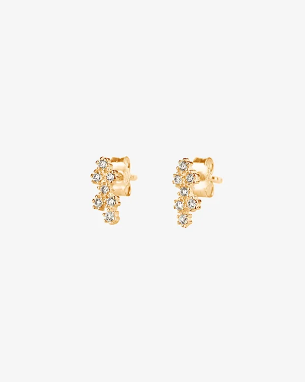 Milky Way drop studs gold