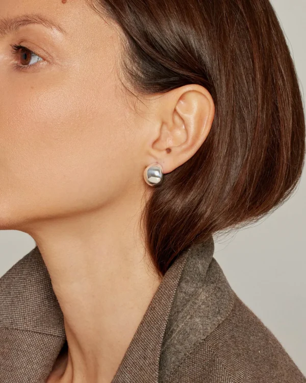 Morning Dew hoops silver