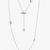 Morning Dew necklace long silver