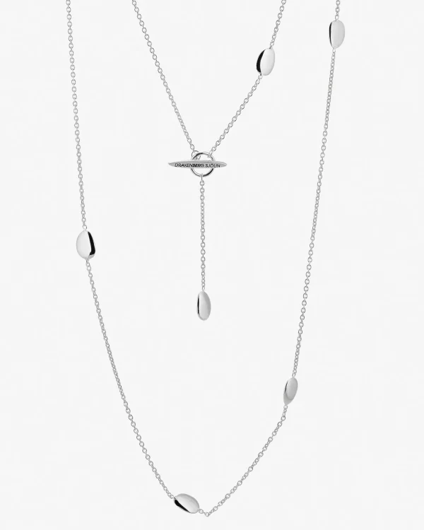 Morning Dew necklace long silver