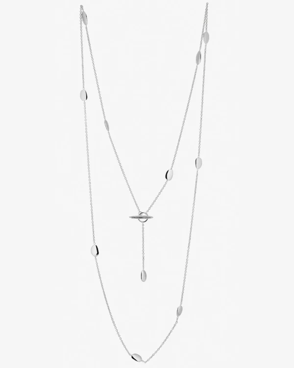 Morning Dew necklace long silver