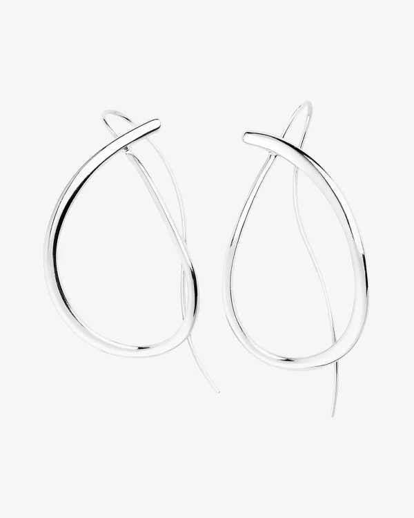 Ocean big earrings silver