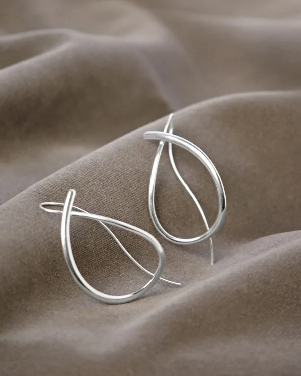 Ocean big earrings silver
