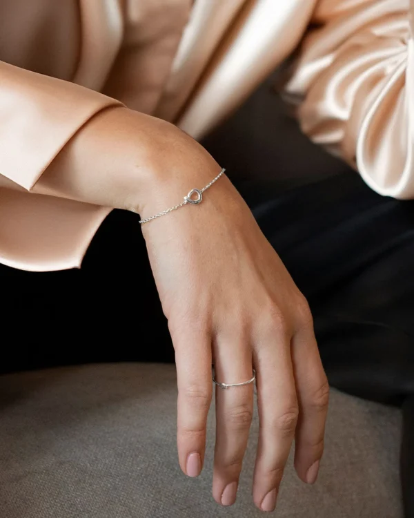 Ocean drop bracelet silver