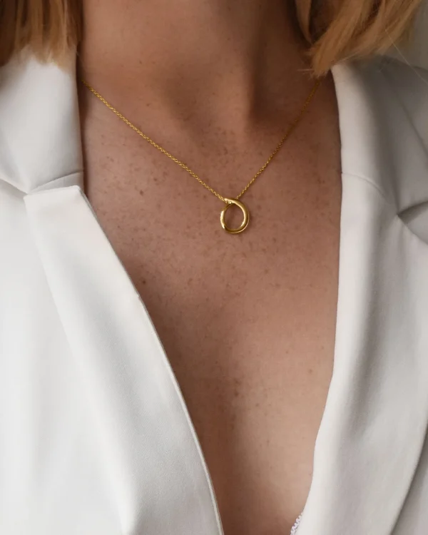 Ocean small single necklace gold