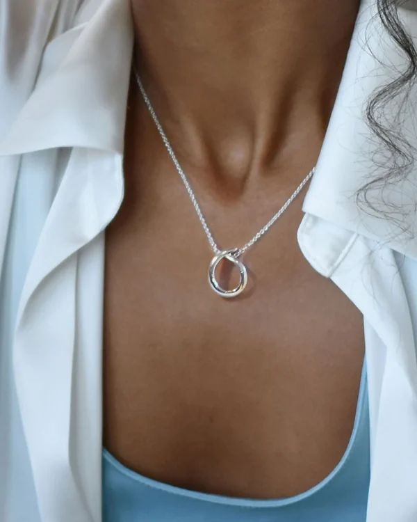 Ocean small single necklace silver