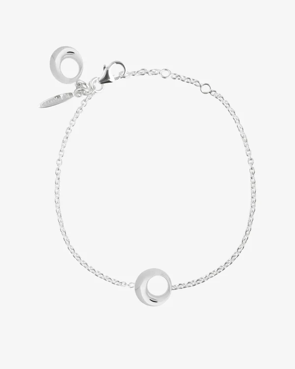 Orbit drop bracelet silver