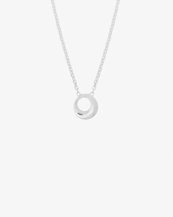 Orbit drop necklace silver