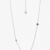 Pebbles necklace long silver