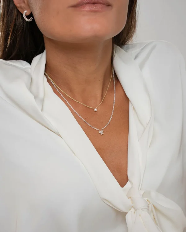 Petite Pearl necklace gold