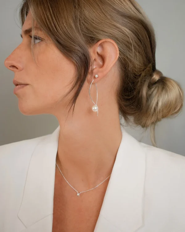 Petite Pearl necklace silver