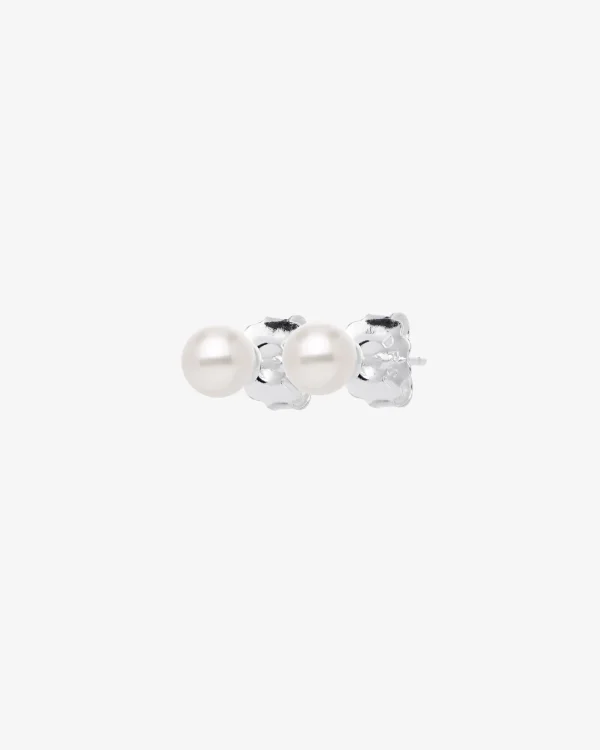 Petite Pearl single studs silver