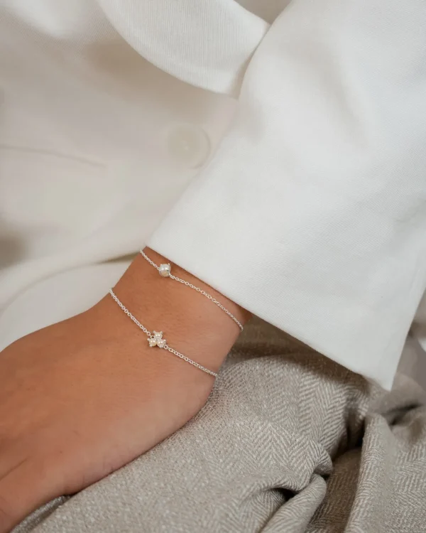 Petite Star pearl bracelet silver