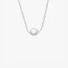 Stardust drop necklace polished silver