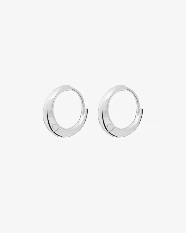 Stardust hoops polished silver