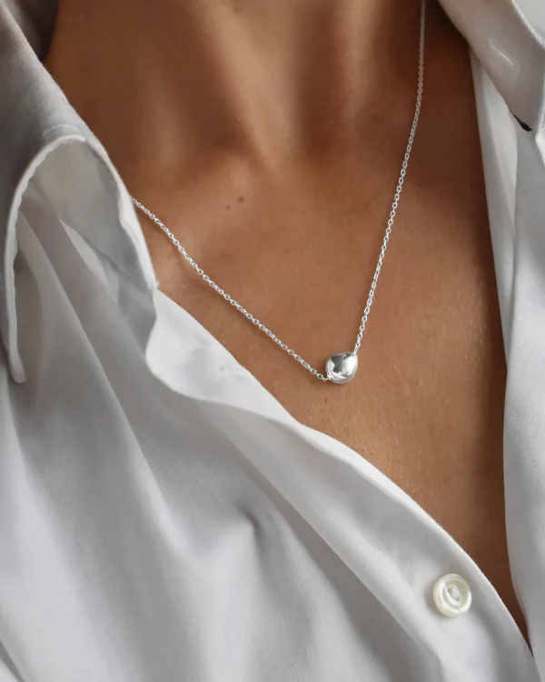 Stardust necklace polished silver
