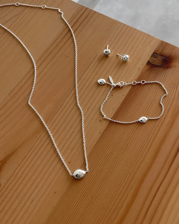 Stardust necklace polished silver
