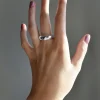 Stardust ring polished silver