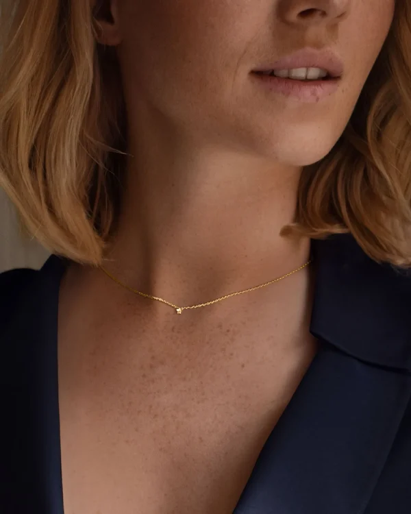 Stella Nova drop necklace gold