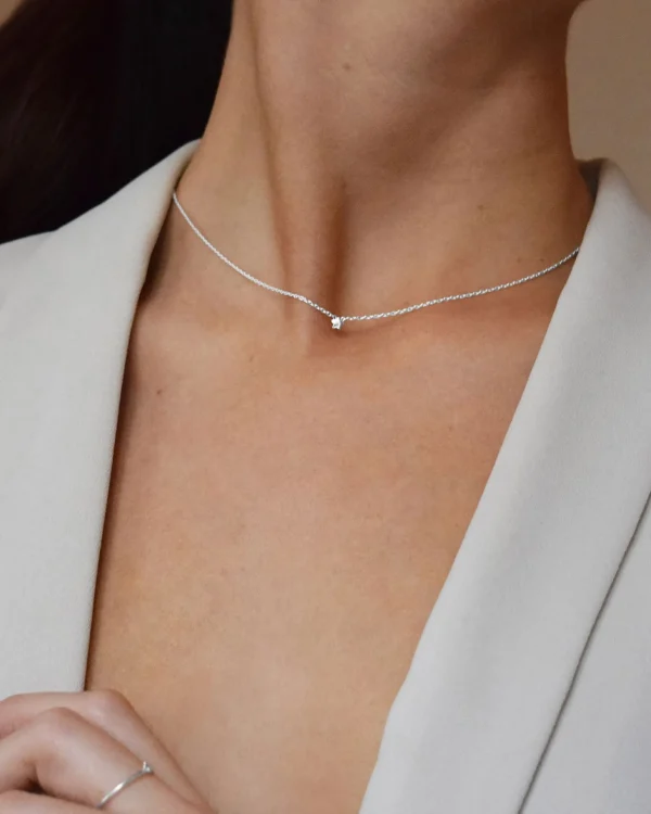Stella Nova drop necklace silver