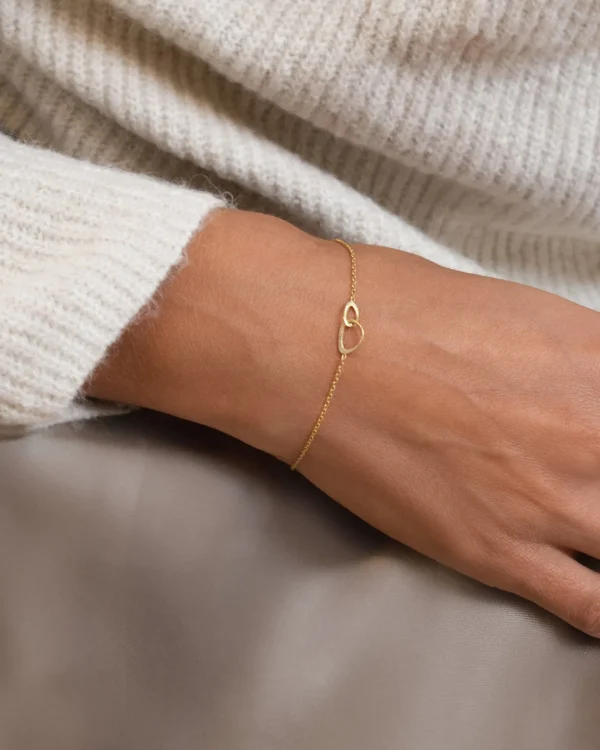 Together drop bracelet gold