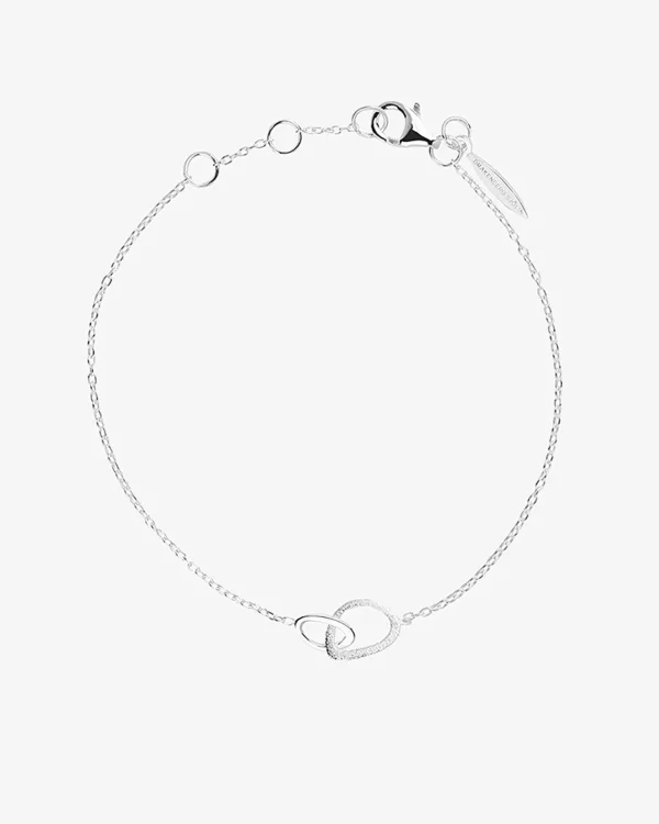 Together drop bracelet silver