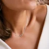 Together drop necklace silver