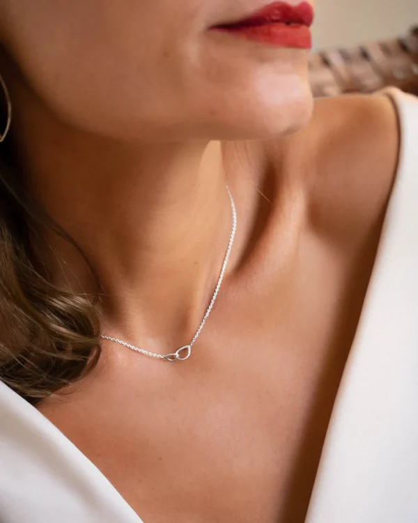 Together drop necklace silver