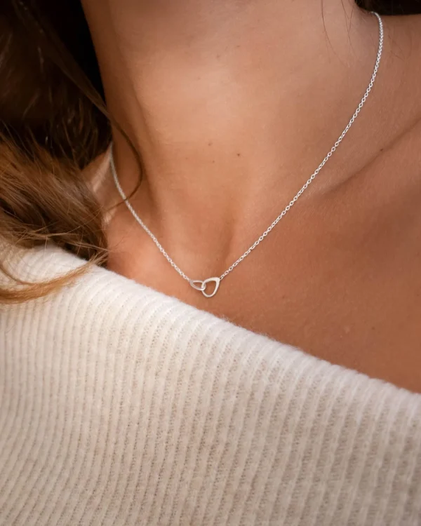 Together drop necklace silver