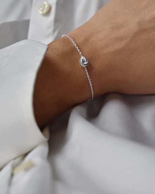 Unity drop bracelet silver