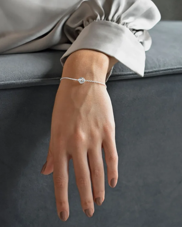 Unity drop bracelet silver