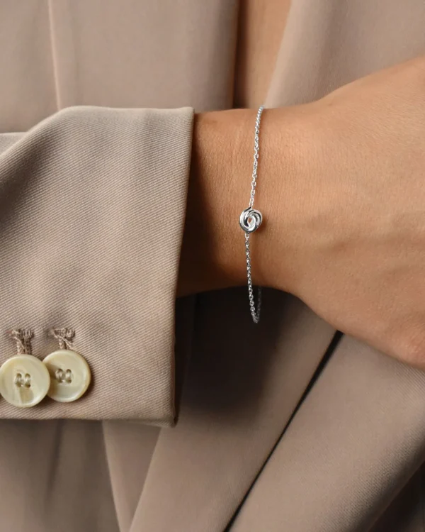 Unity drop bracelet silver