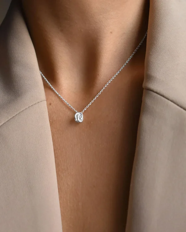 Unity drop necklace silver