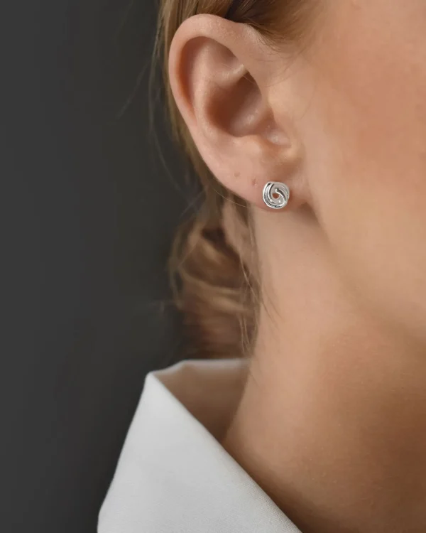 Unity drop studs silver
