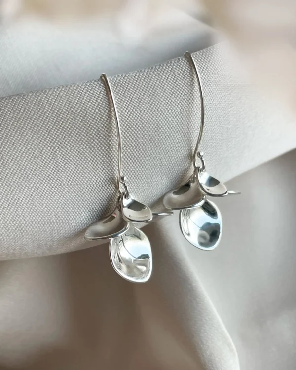 Violet earrings silver