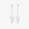 Women Unite long earrings silver